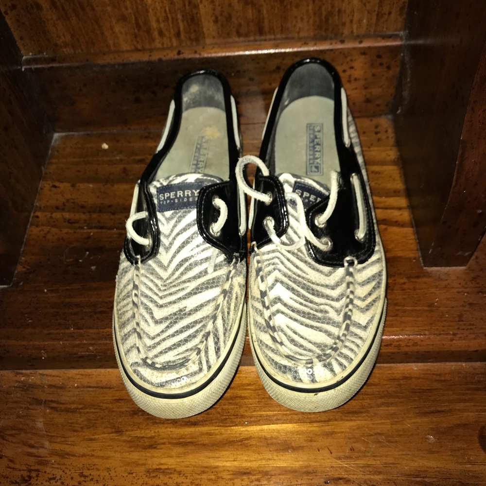 Zebra Print Sperrys